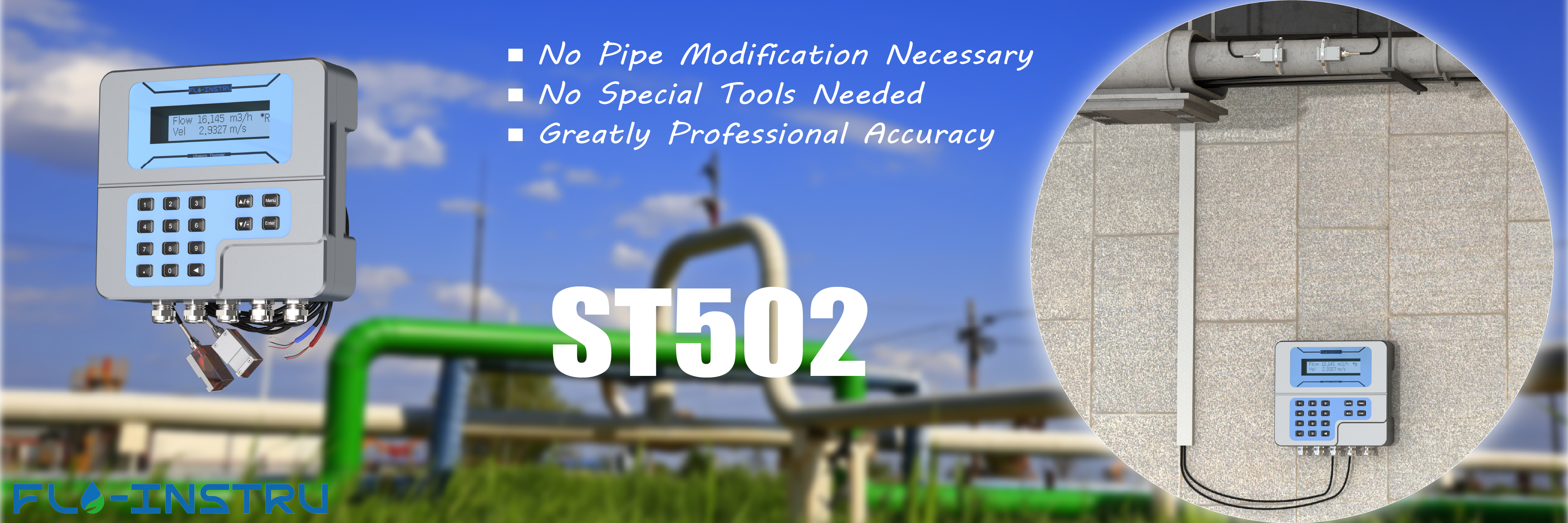 गुणवत्ता क्लैंप-ऑन अल्ट्रासोनिक फ्लोमीटर कारखाना